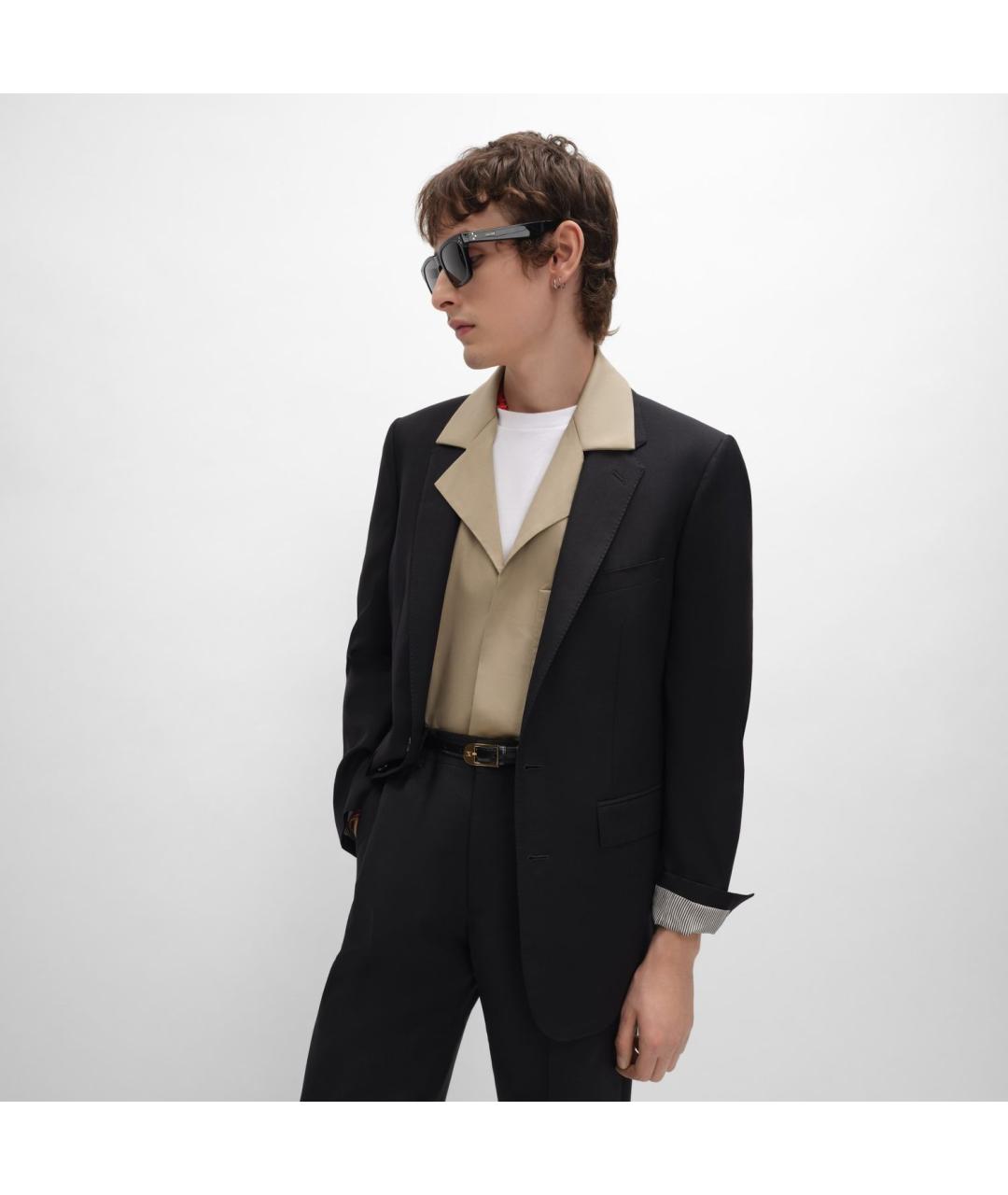 CELINE Черный шерстяной пиджак, фото 2