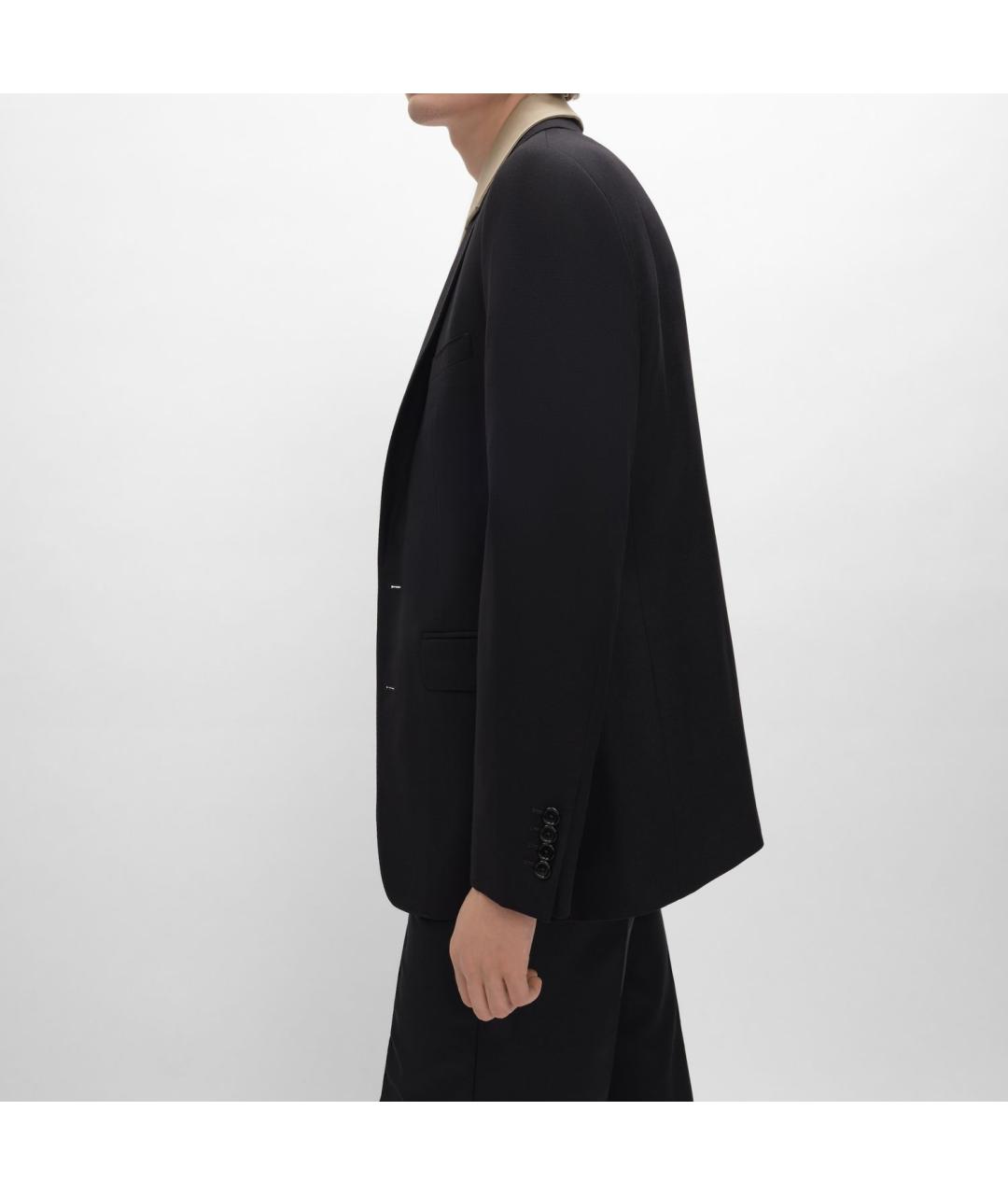 CELINE Черный шерстяной пиджак, фото 3