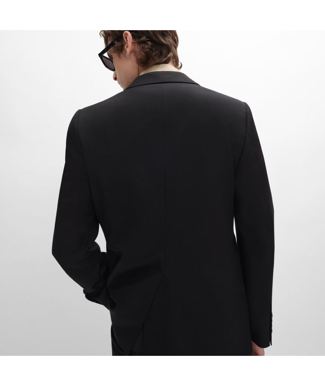 CELINE Черный шерстяной пиджак, фото 4