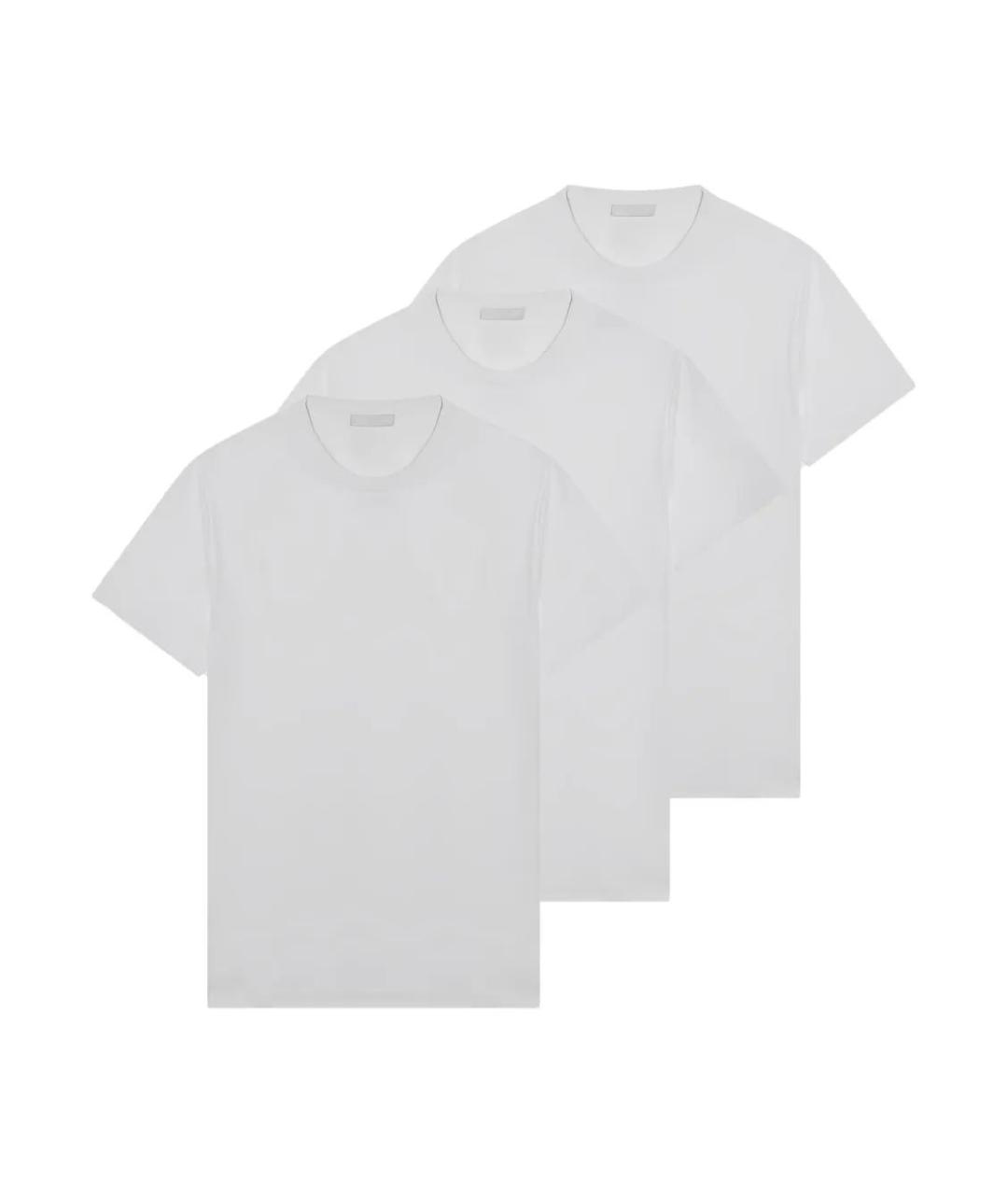 PRADA Белая хлопковая футболка, фото 1