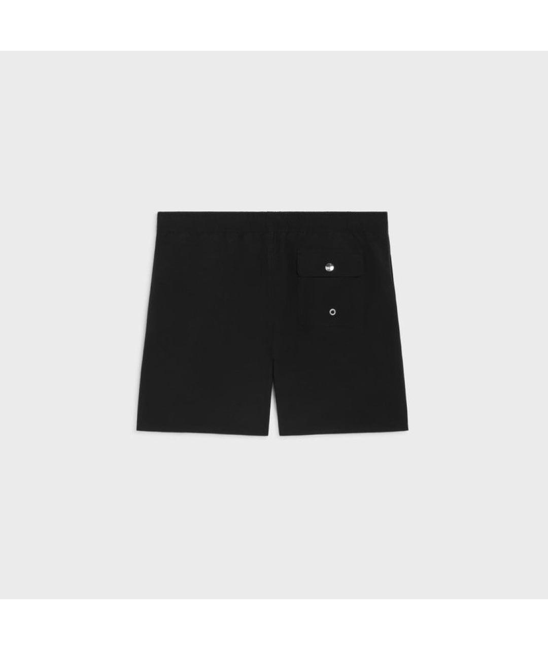 CELINE Черные полиэстеровые шорты, фото 2