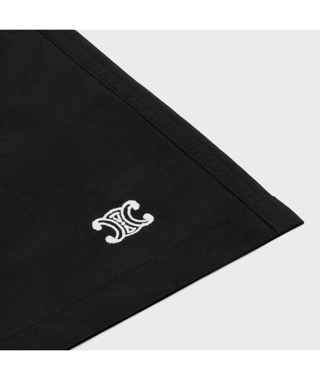 CELINE Черные полиэстеровые шорты, фото 4