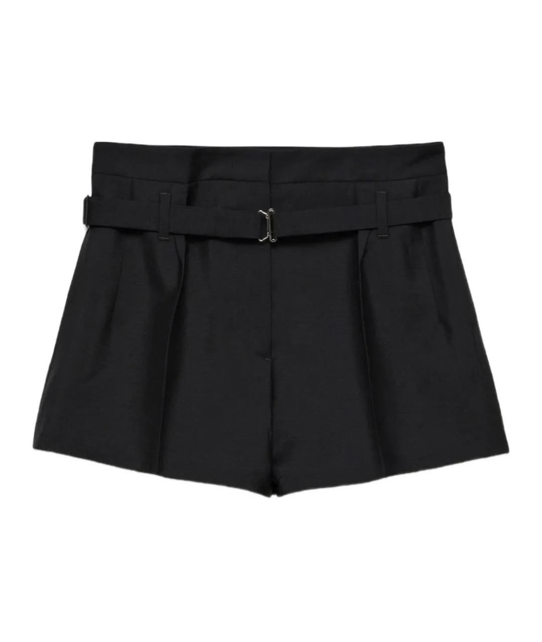 PRADA Черные шерстяные шорты, фото 1