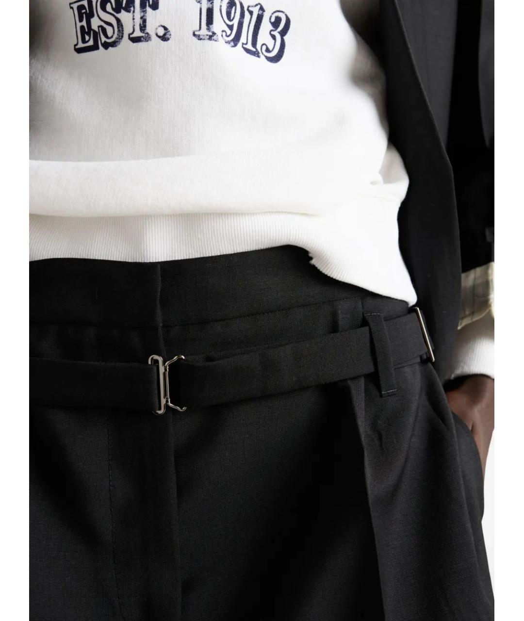 PRADA Черные шерстяные шорты, фото 5