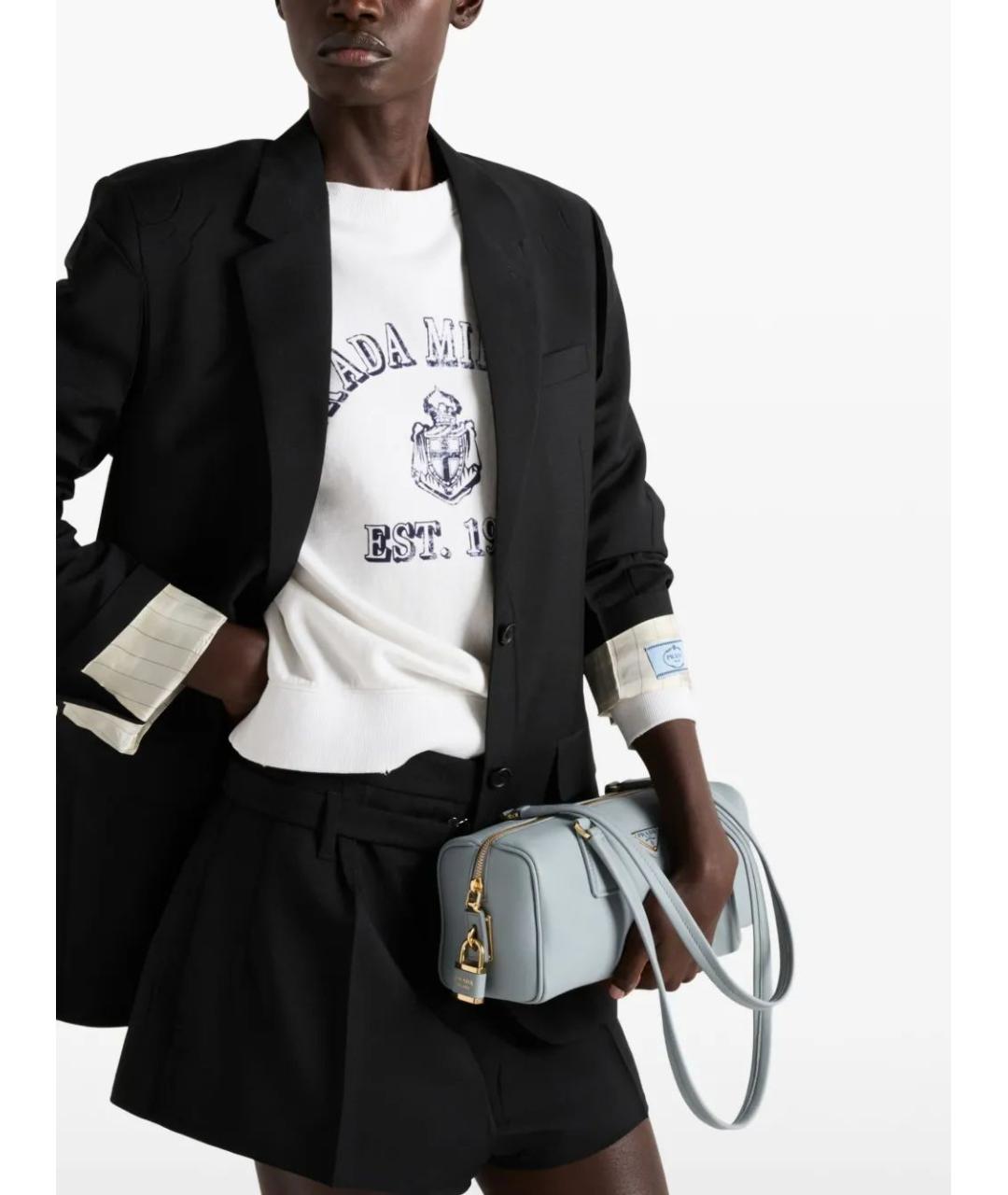 PRADA Черные шерстяные шорты, фото 4