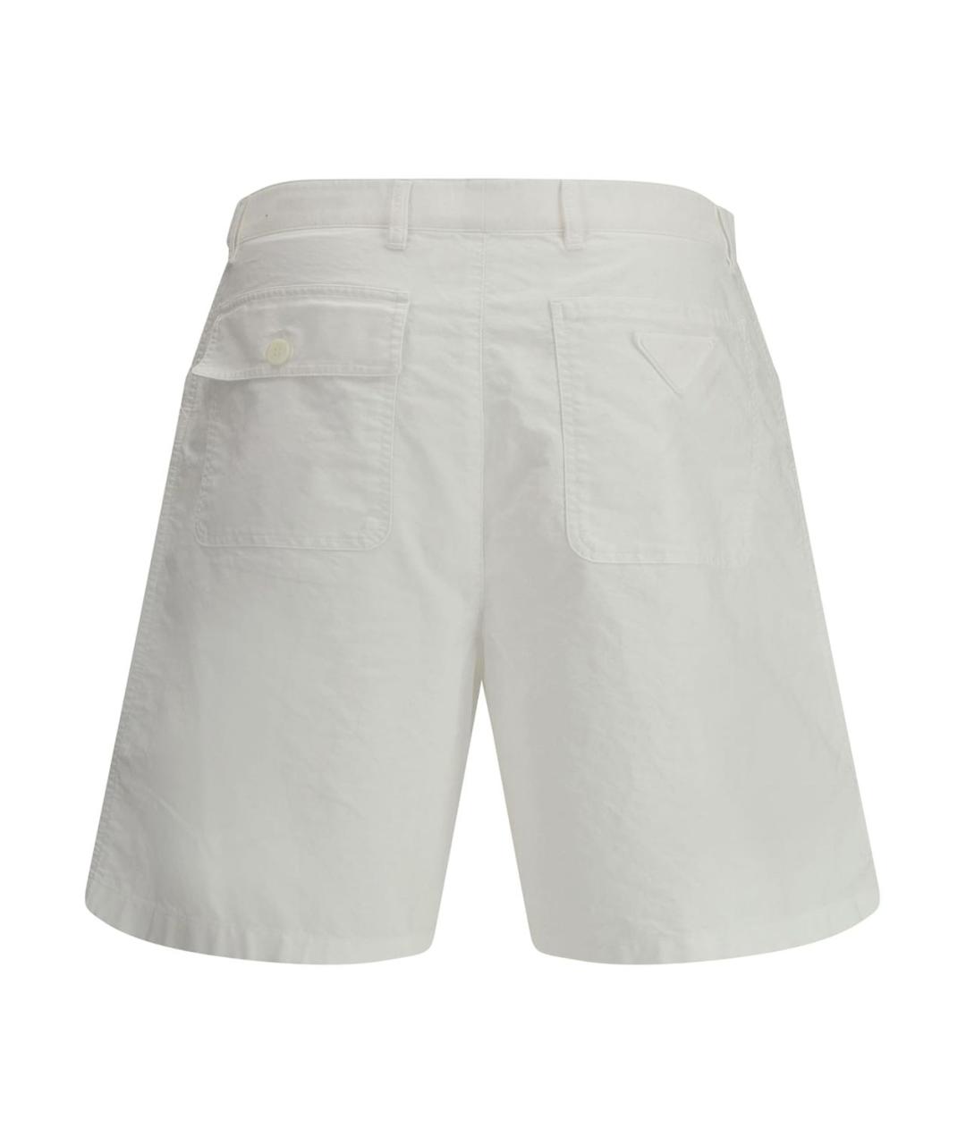 PRADA Белые хлопковые шорты, фото 2