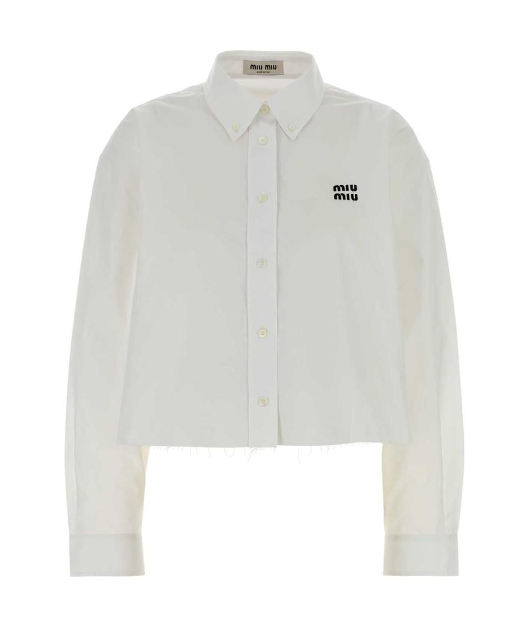 MIU MIU Белая хлопковая рубашка, фото 1