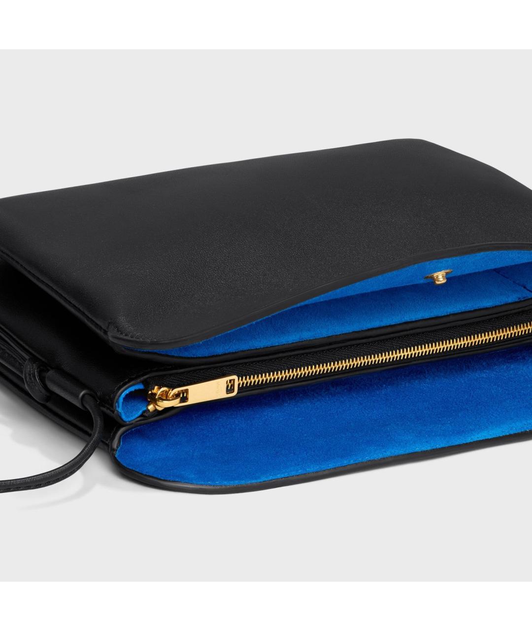 CELINE Черная кожаная сумка через плечо, фото 5