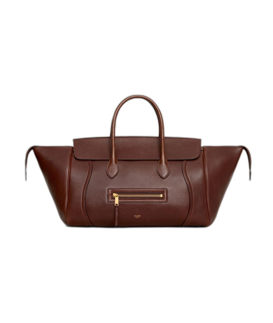 CELINE Коричневая кожаная сумка тоут, фото 1