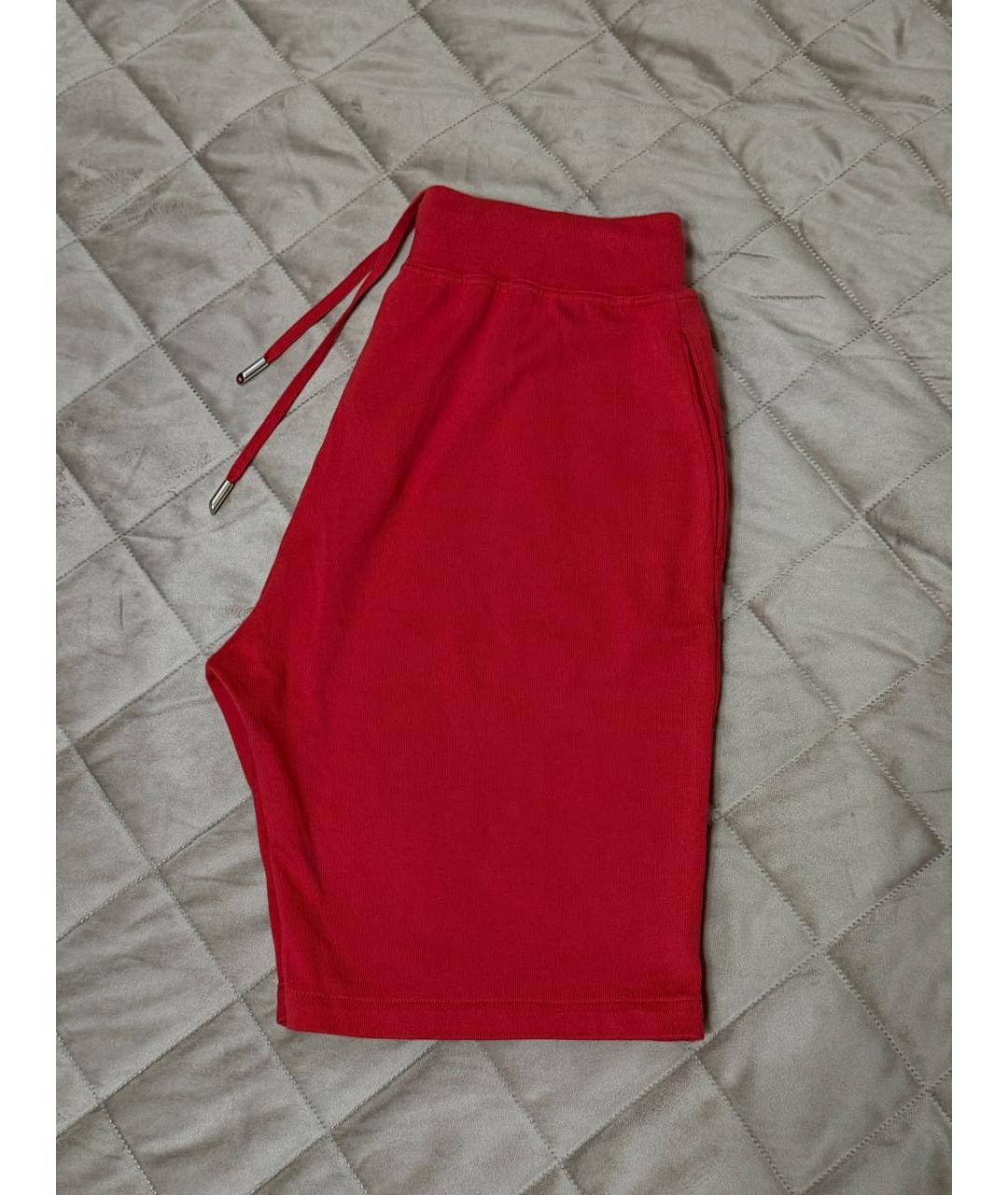 KITON Красные хлопковые шорты, фото 3