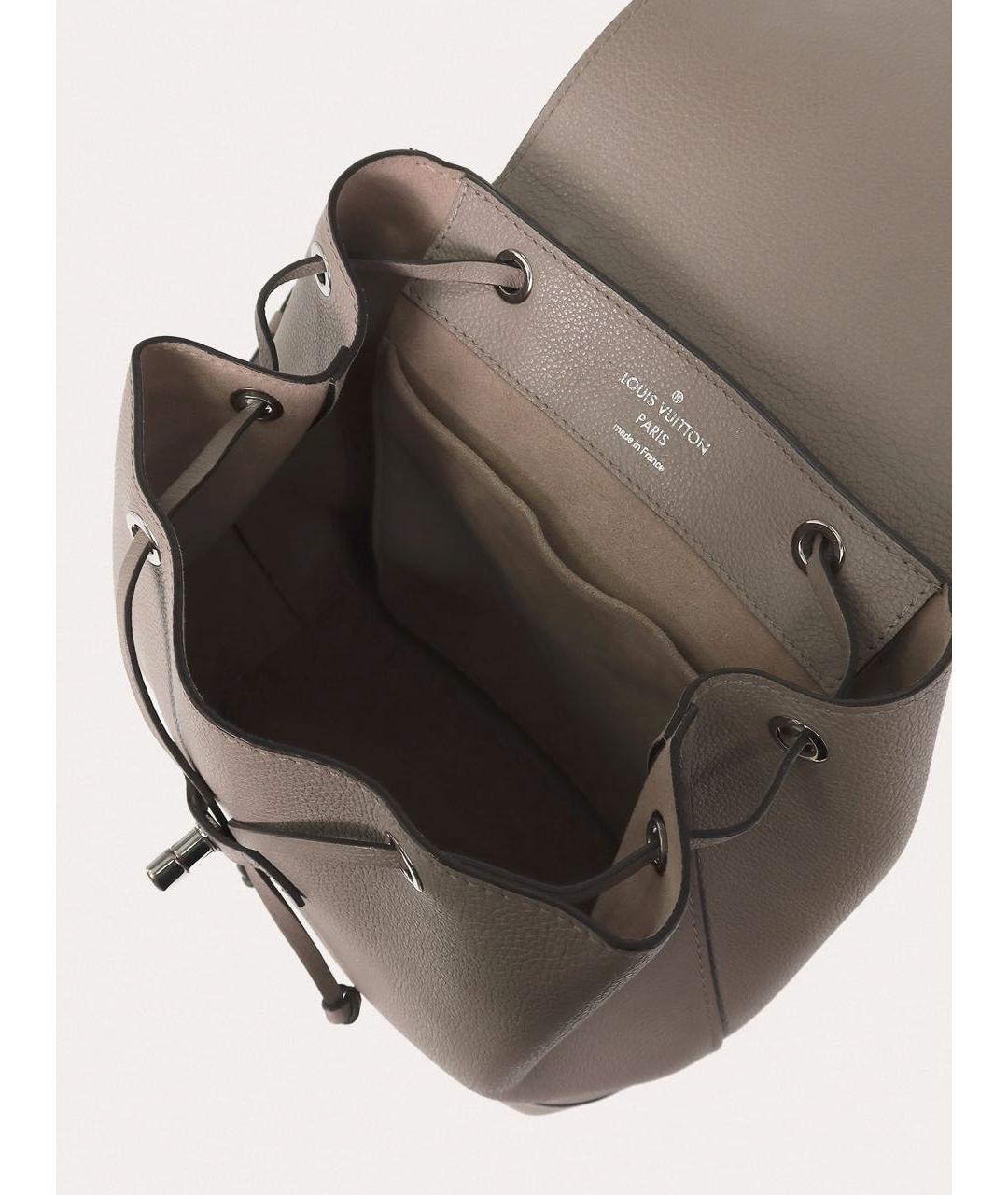 LOUIS VUITTON Серый кожаный рюкзак, фото 4