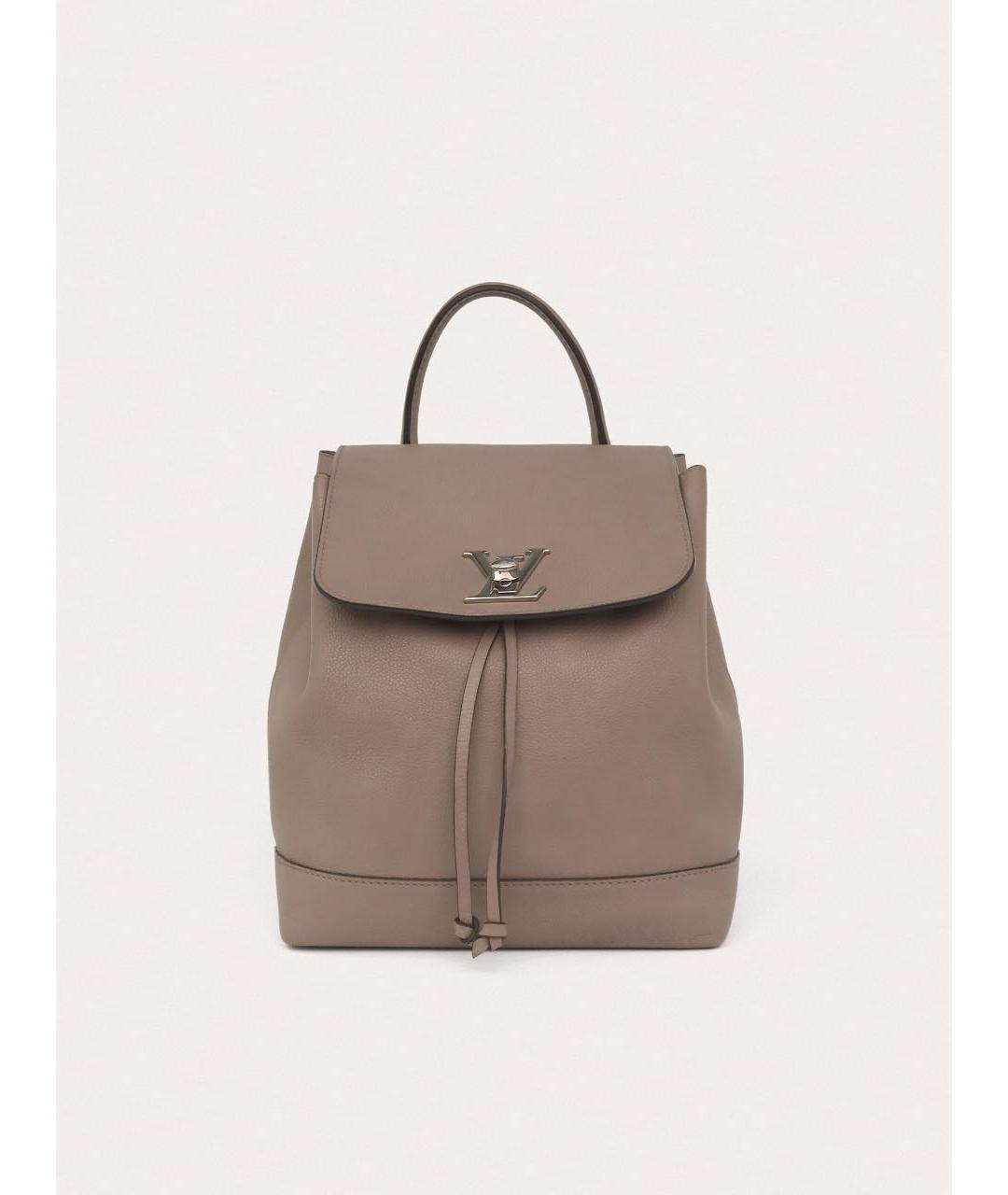 LOUIS VUITTON Серый кожаный рюкзак, фото 9