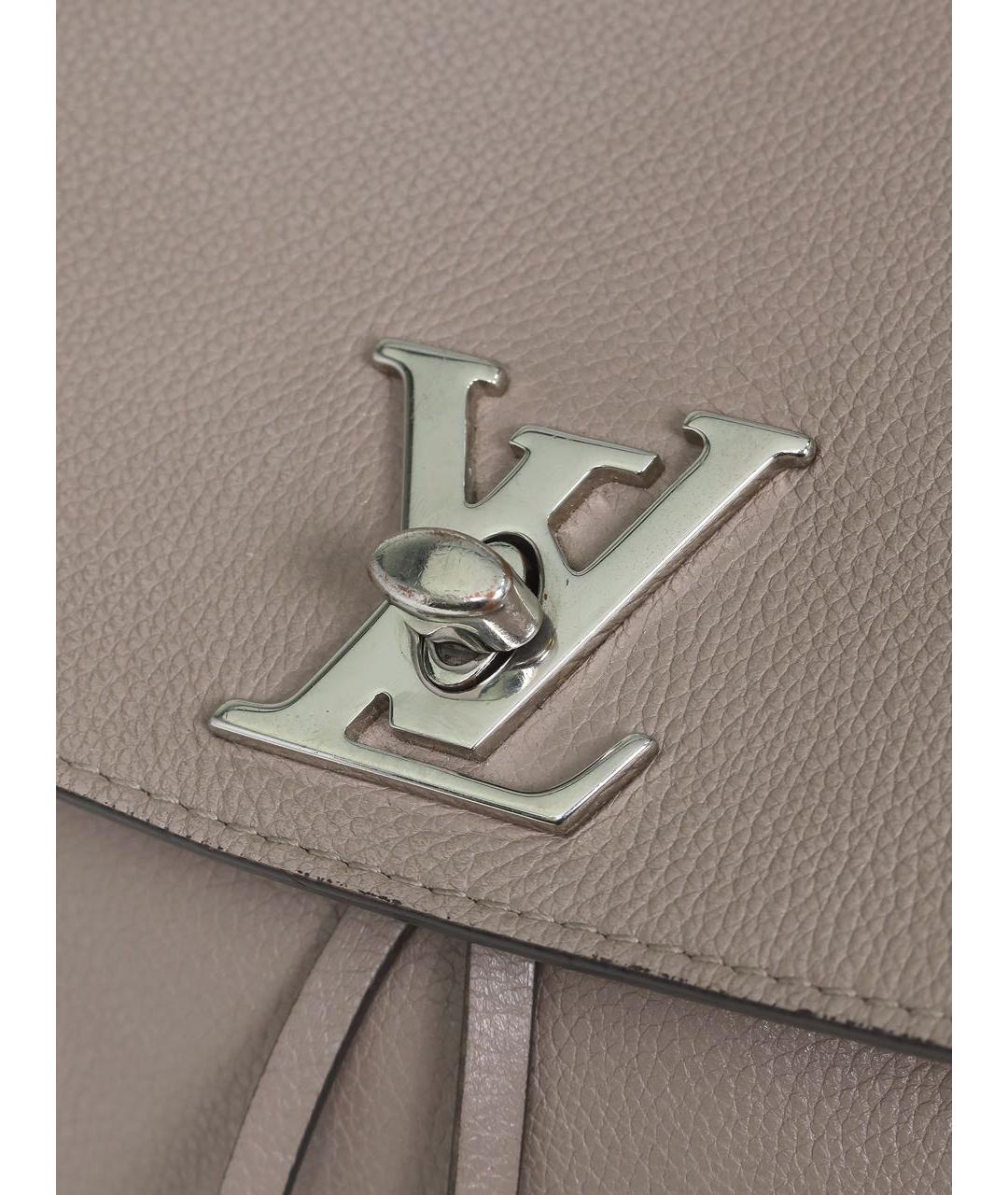 LOUIS VUITTON Серый кожаный рюкзак, фото 7