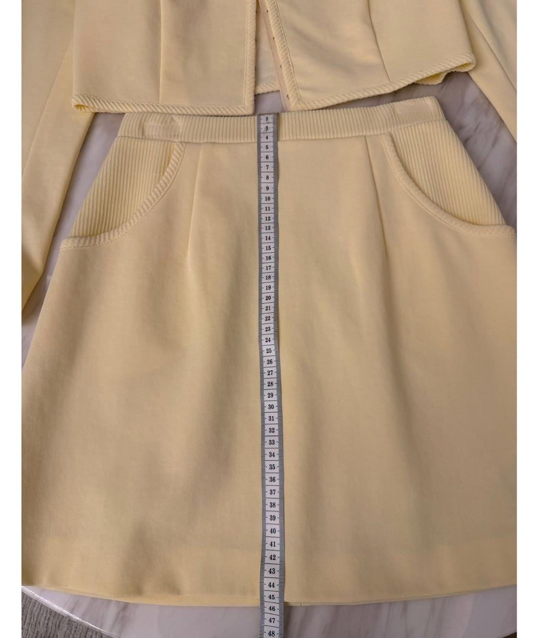 ULYANA SERGEENKO Желтый вискозный костюм с юбками, фото 5