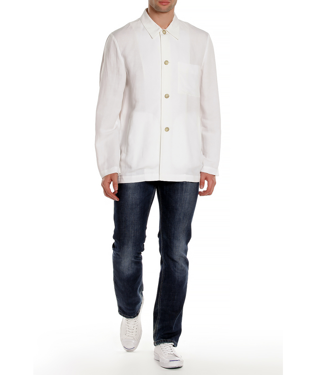JOHN RICHMOND Белый льняной пиджак, фото 3