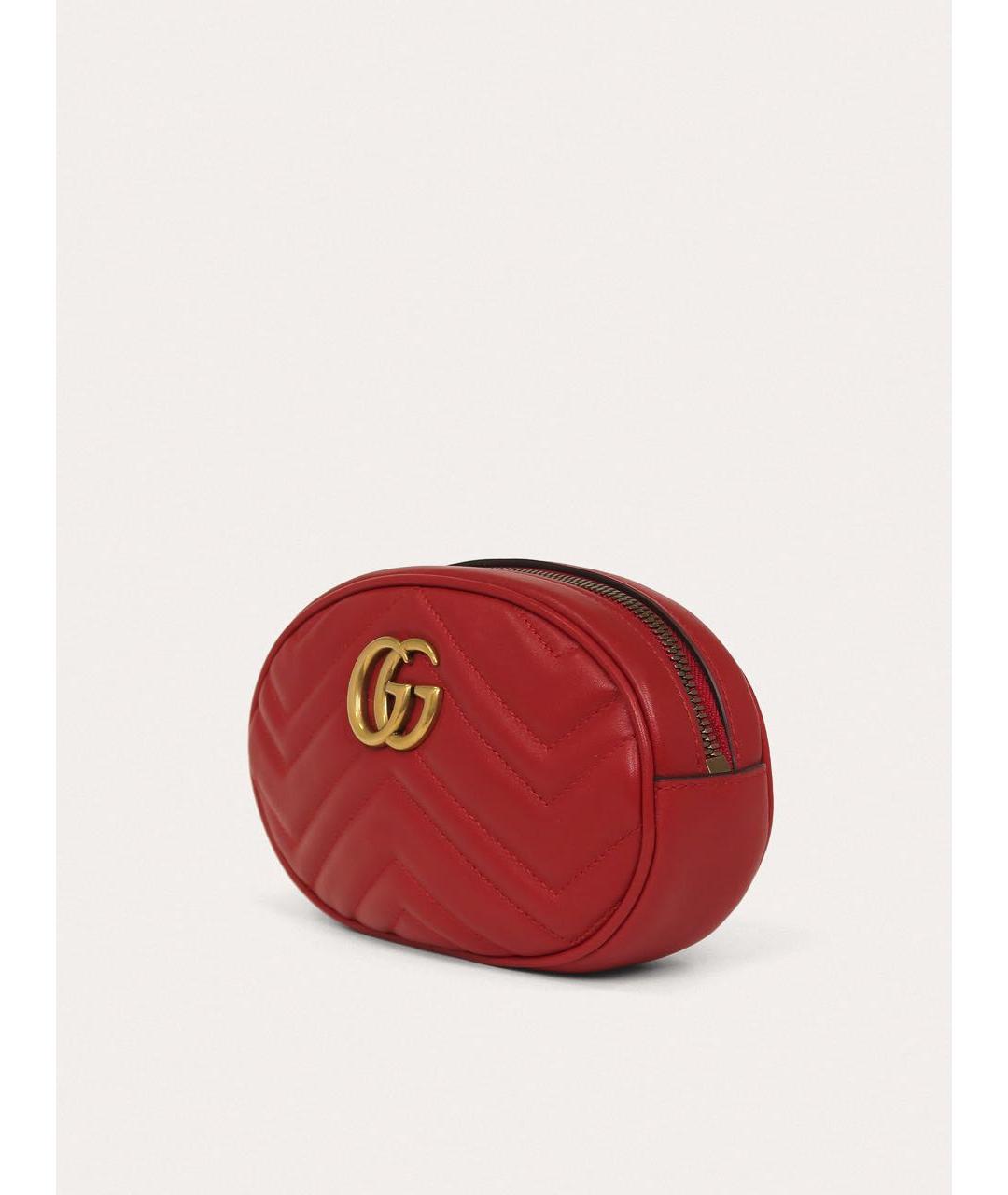 GUCCI Красная кожаная поясная сумка, фото 2