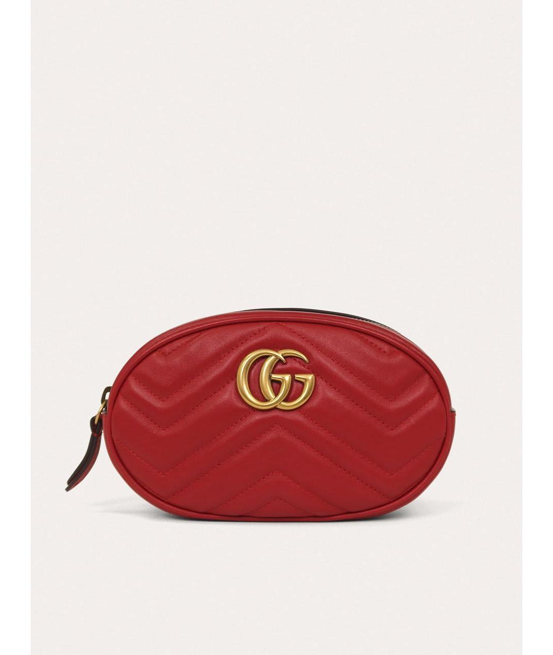 GUCCI Красная кожаная поясная сумка, фото 9