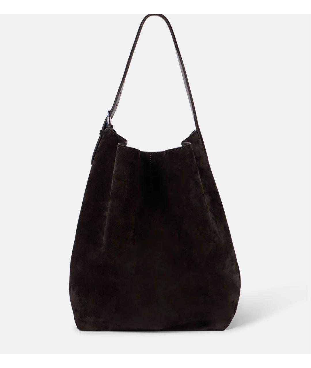 TOTEME Коричневая замшевая сумка тоут, фото 6