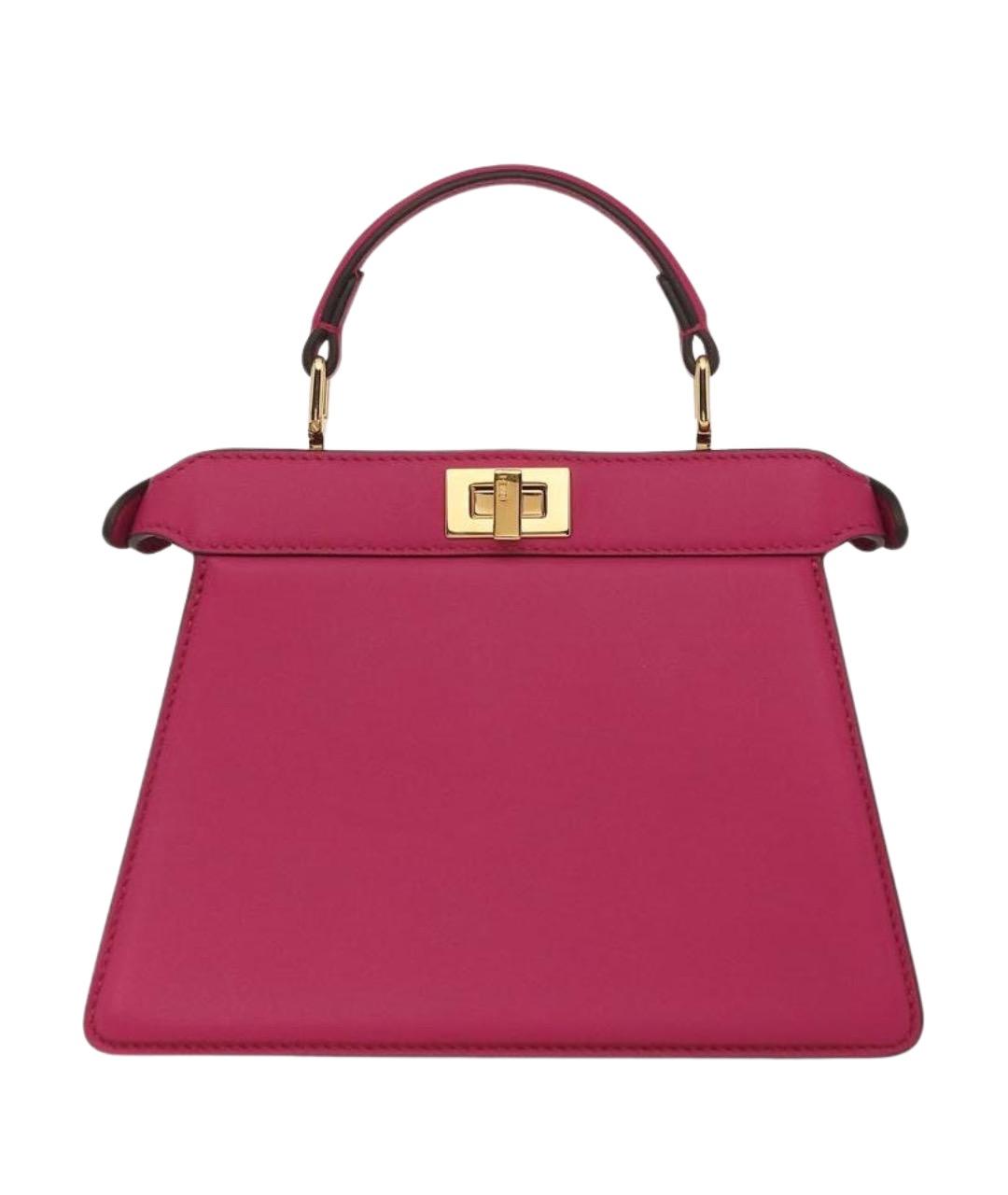 FENDI Фуксия кожаная сумка через плечо, фото 1