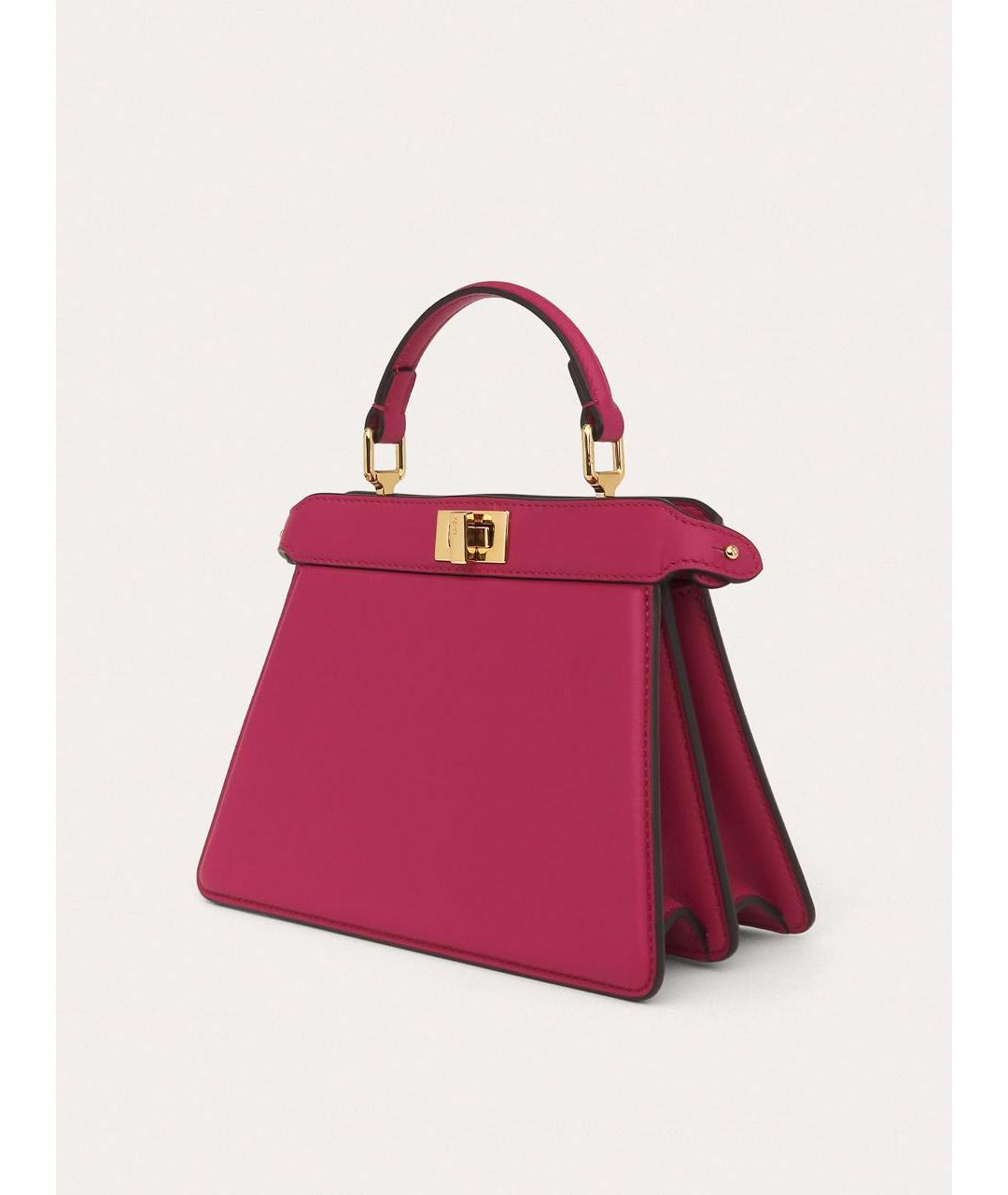 FENDI Фуксия кожаная сумка через плечо, фото 2