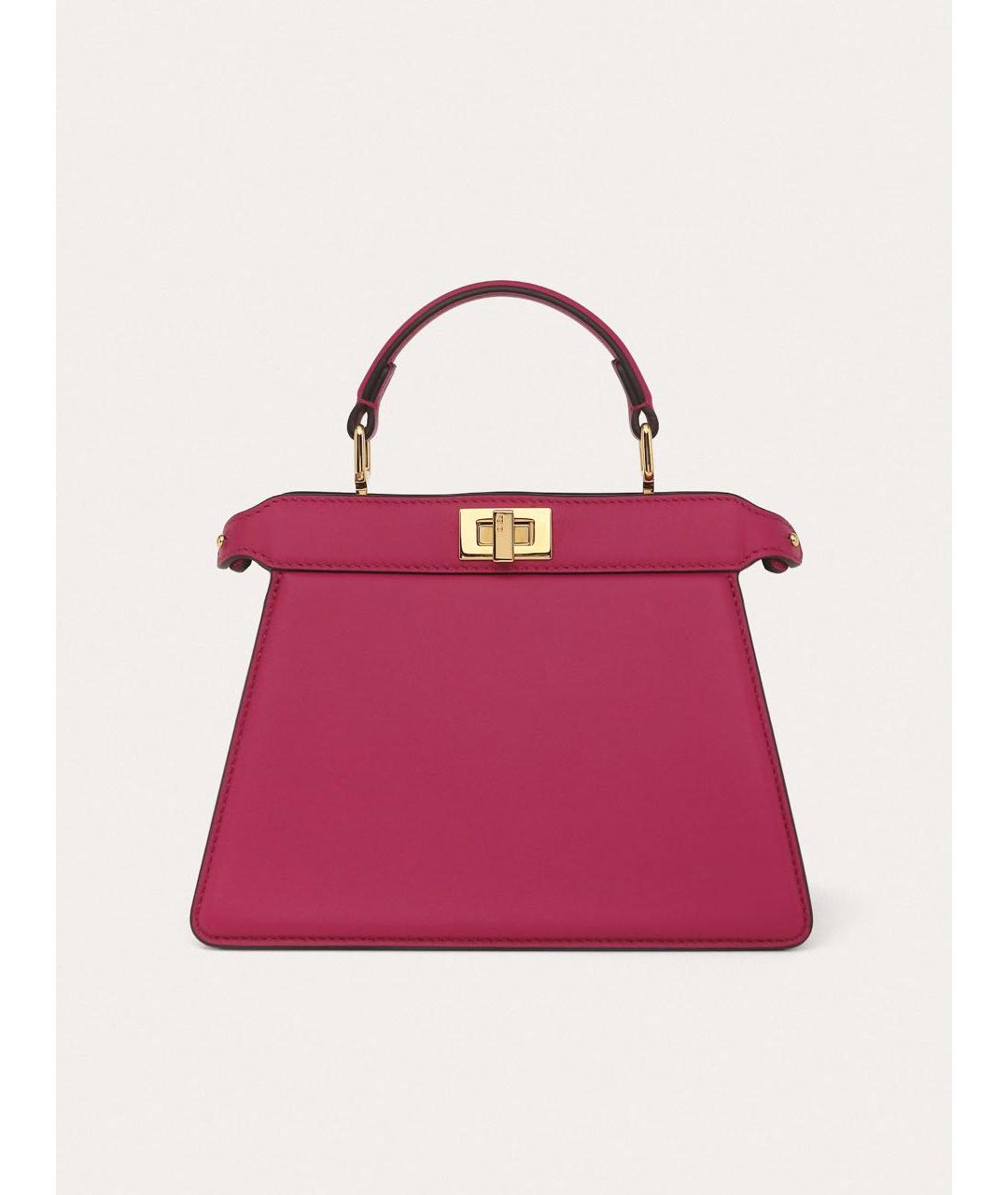 FENDI Фуксия кожаная сумка через плечо, фото 3