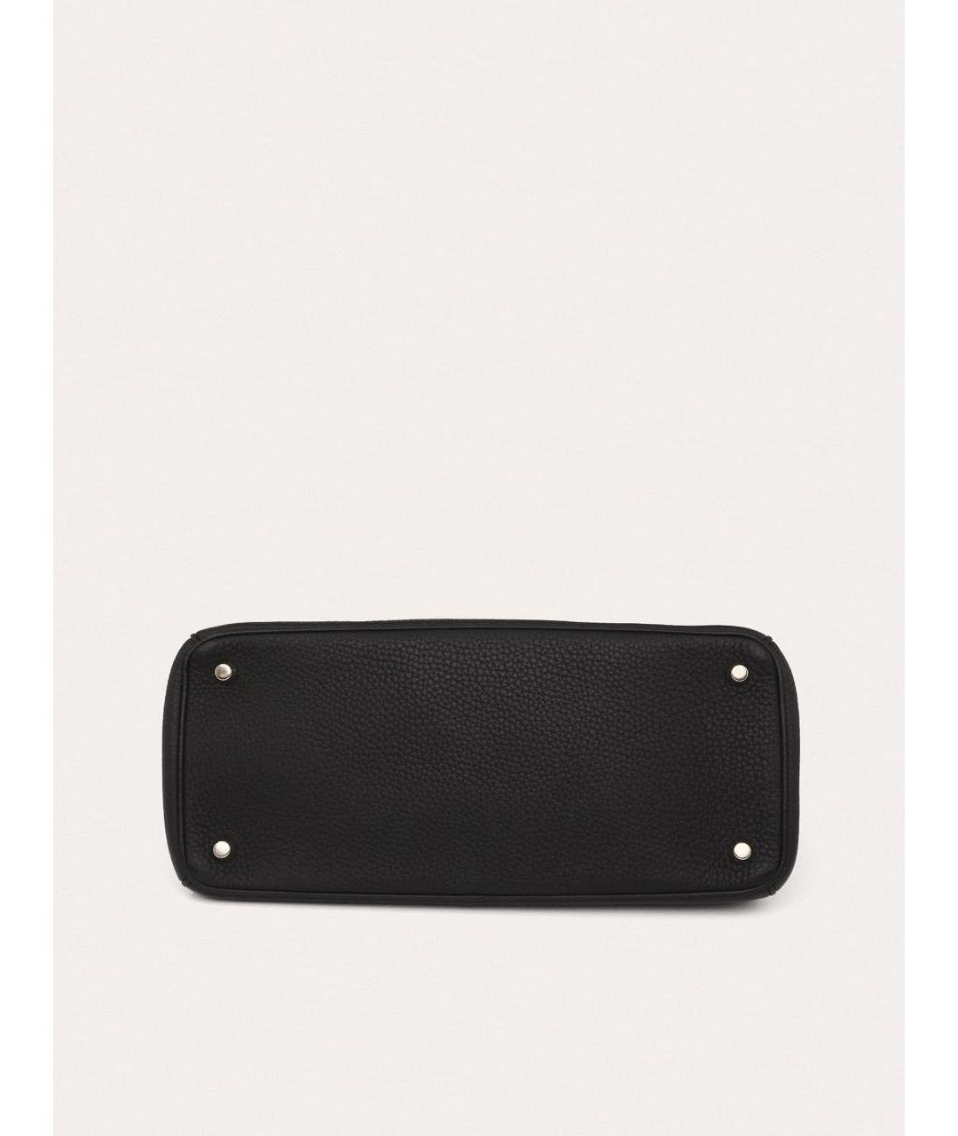 CHRISTIAN DIOR Черная кожаная сумка с короткими ручками, фото 5
