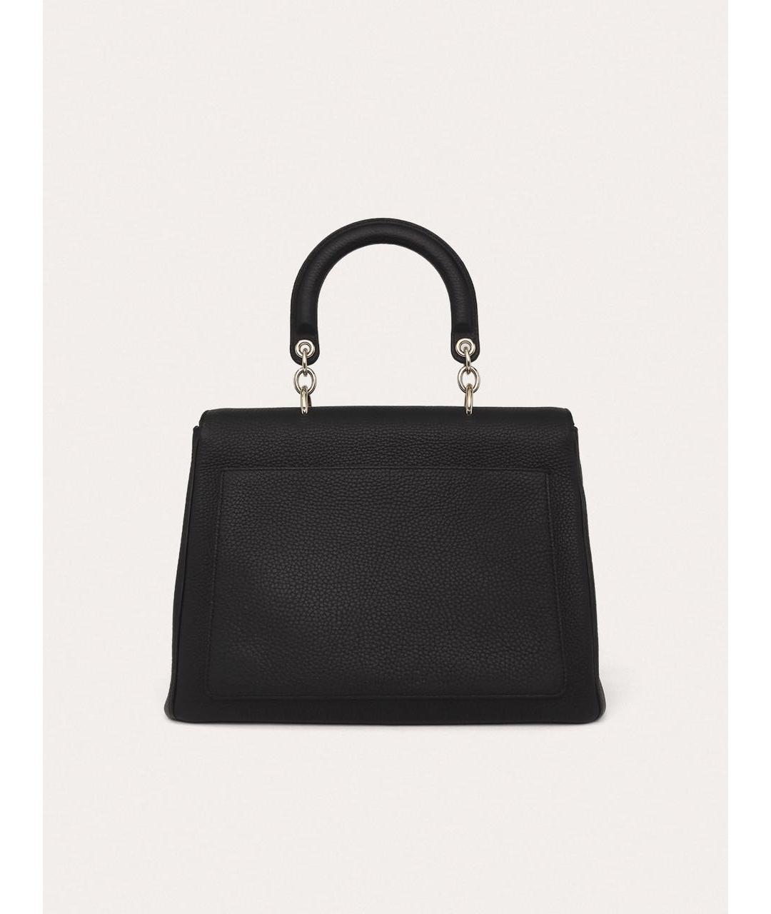 CHRISTIAN DIOR Черная кожаная сумка с короткими ручками, фото 3