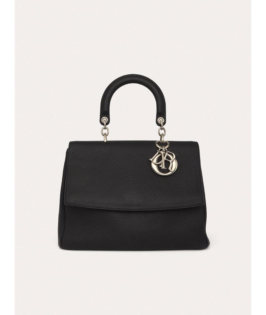 CHRISTIAN DIOR Черная кожаная сумка с короткими ручками, фото 9