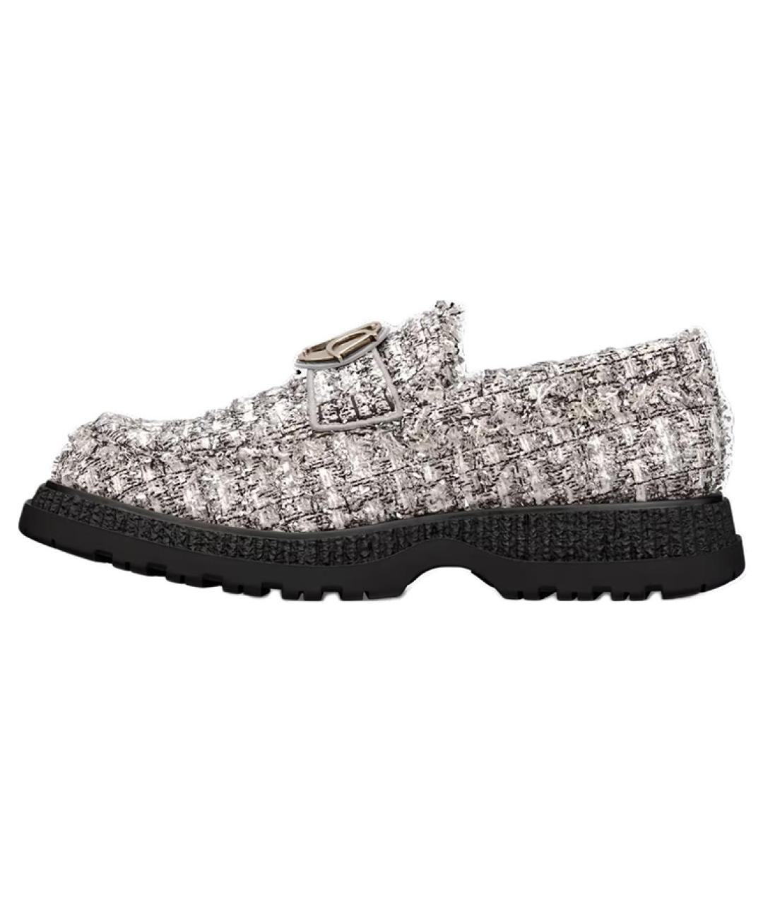 CHRISTIAN DIOR Серебряные лоферы, фото 2