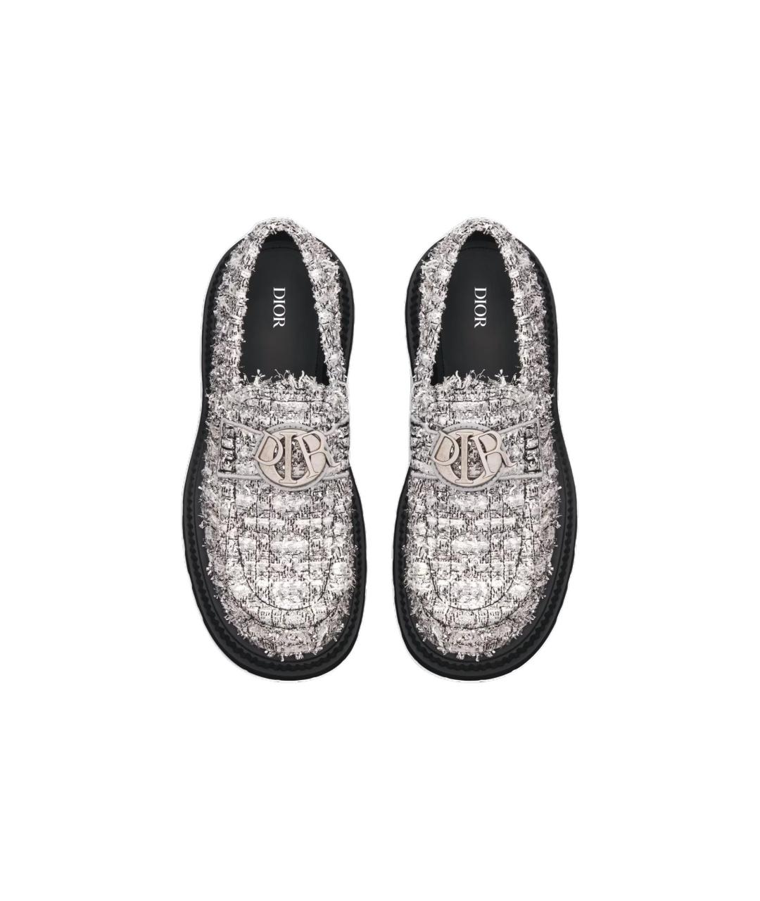 CHRISTIAN DIOR Серебряные лоферы, фото 4