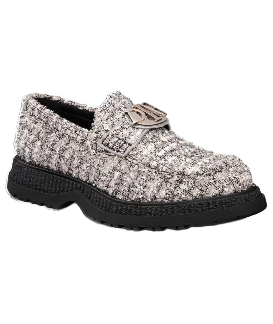 CHRISTIAN DIOR Серебряные лоферы, фото 3