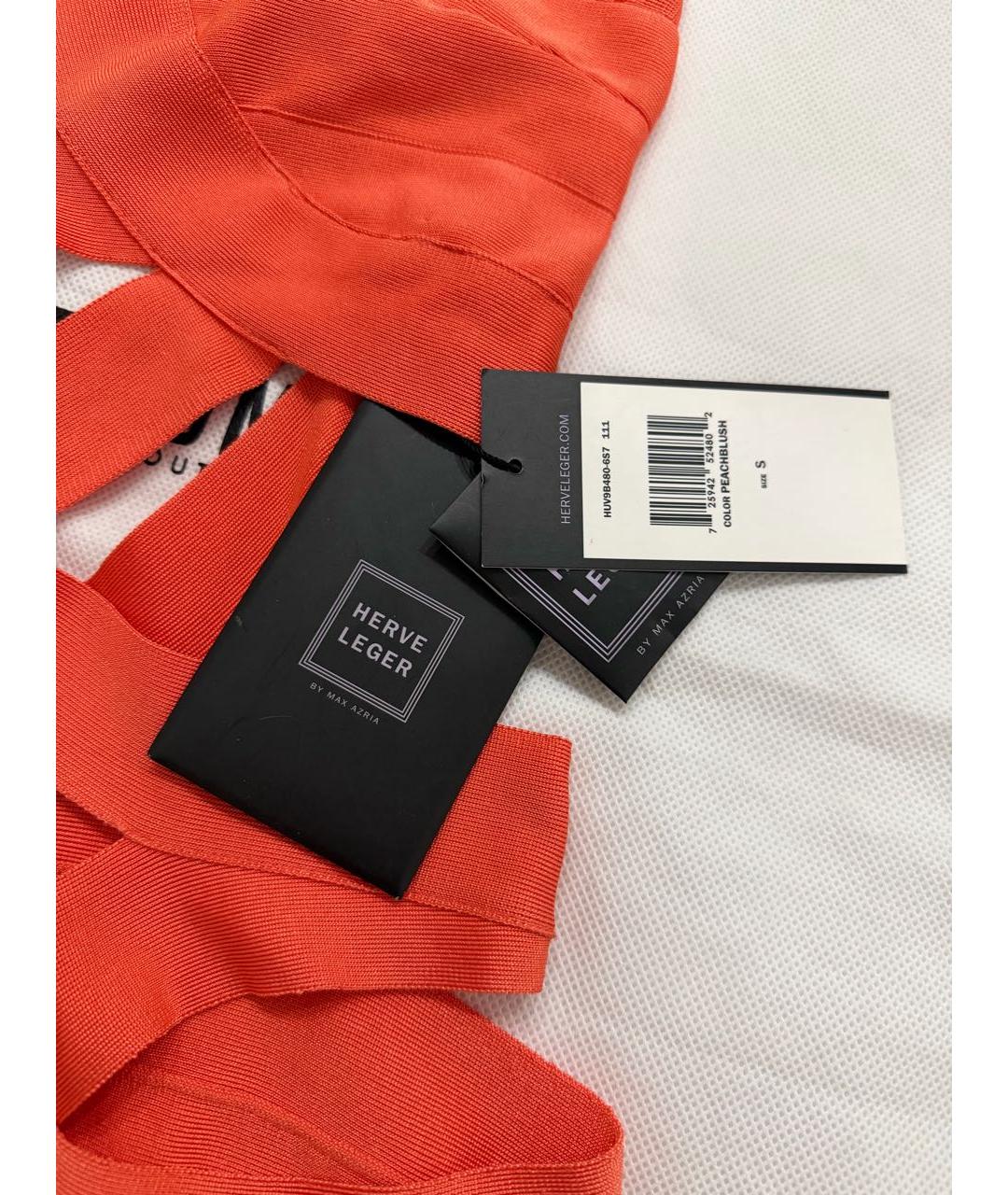 HERVE LEGER Оранжевый купальник, фото 6