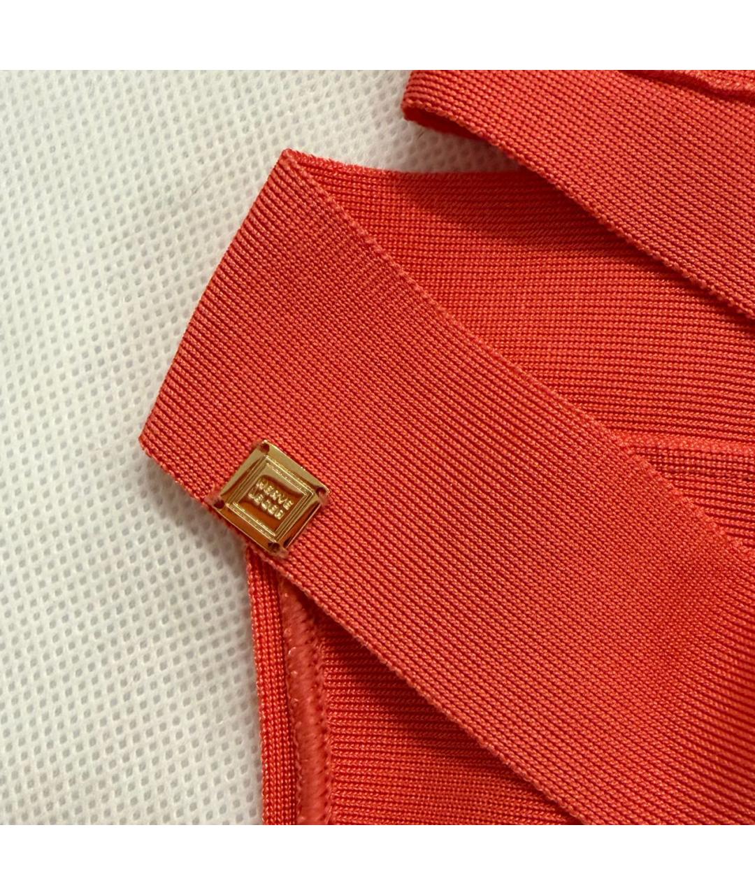 HERVE LEGER Оранжевый купальник, фото 6