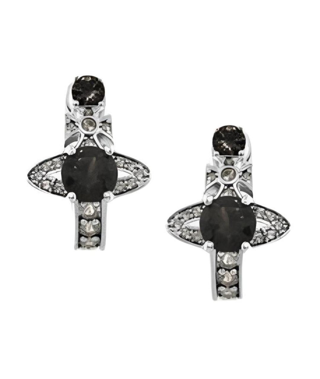 VIVIENNE WESTWOOD Черные латунные серьги, фото 1