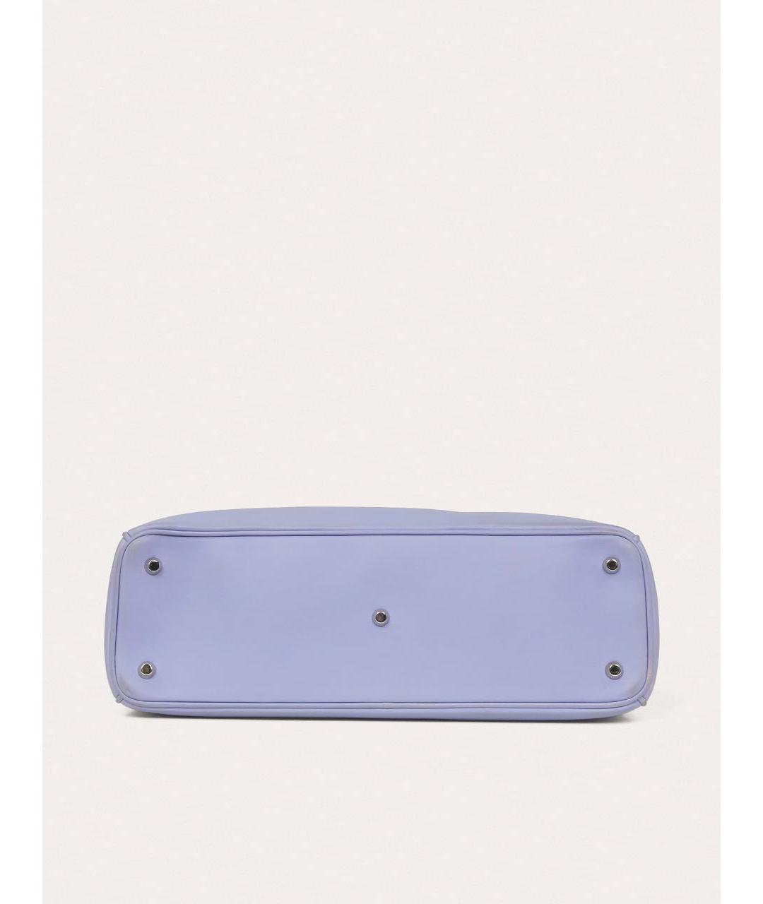 CHRISTIAN DIOR Голубая кожаная сумка с короткими ручками, фото 5