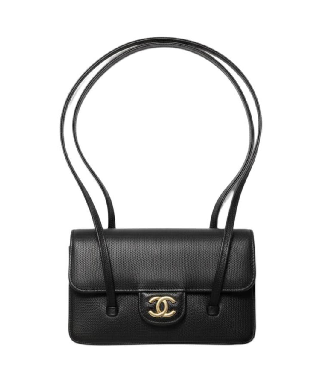 CHANEL Черная кожаная сумка через плечо, фото 1