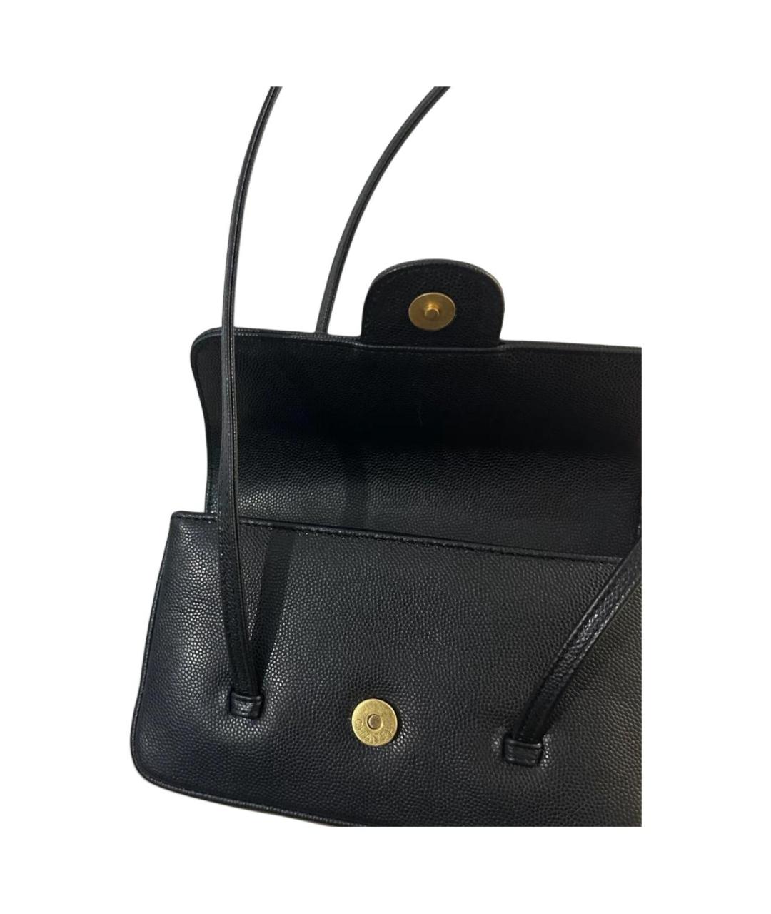 CHANEL Черная кожаная сумка через плечо, фото 3