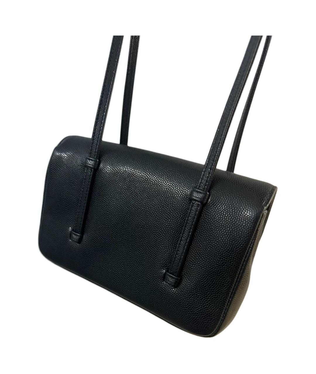 CHANEL Черная кожаная сумка через плечо, фото 2