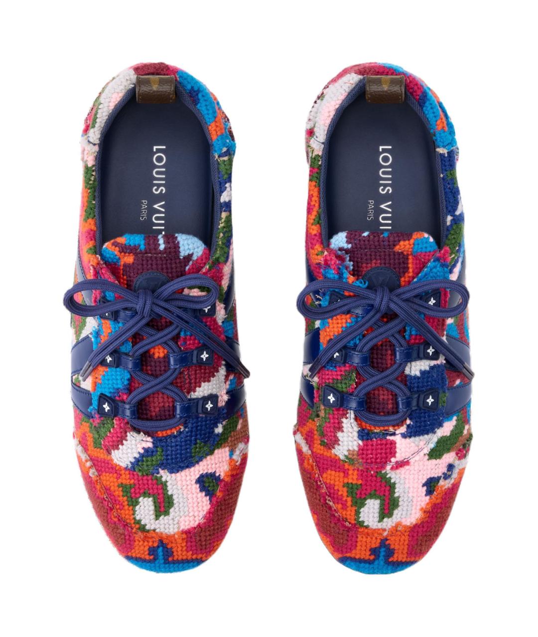 LOUIS VUITTON Мульти текстильные кроссовки, фото 4