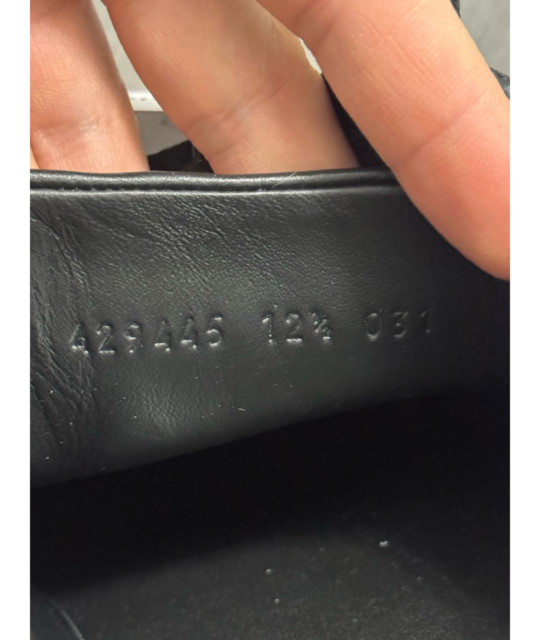 GUCCI Черные низкие кроссовки / кеды, фото 6