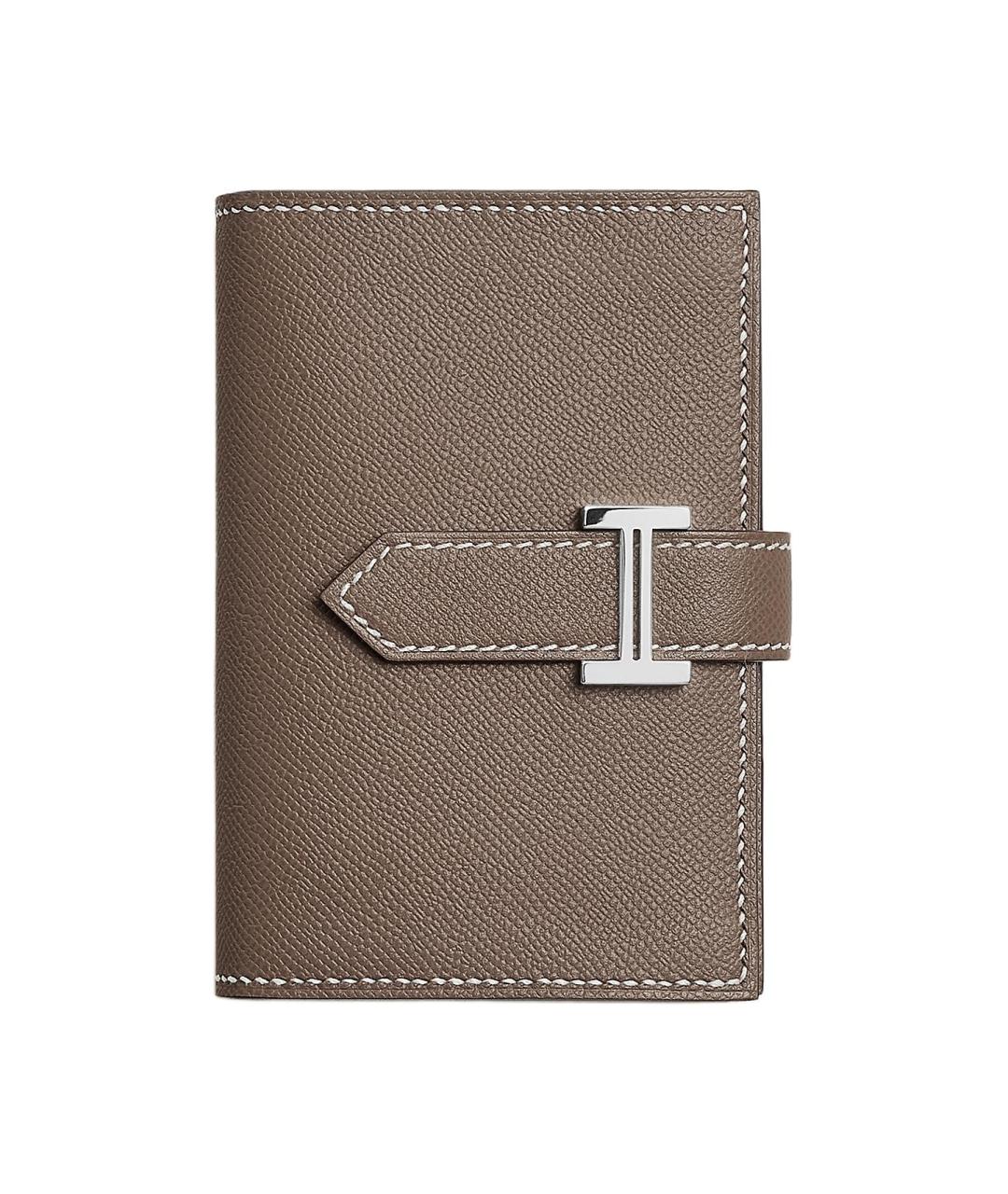 HERMES Серый кожаный кошелек, фото 1