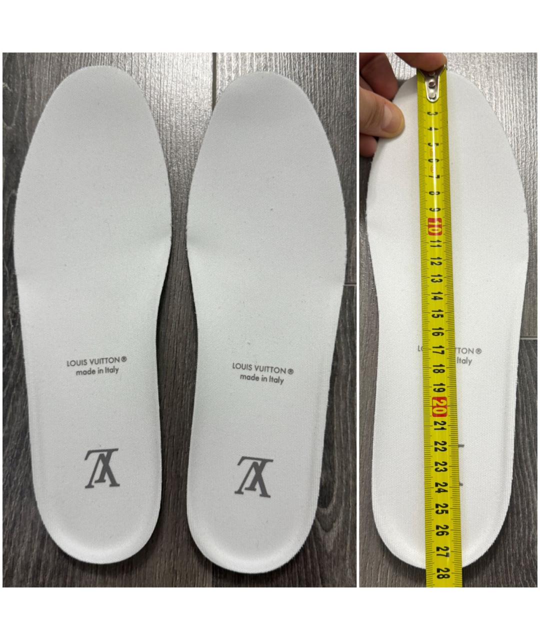LOUIS VUITTON Бежевые кожаные низкие кроссовки / кеды, фото 8