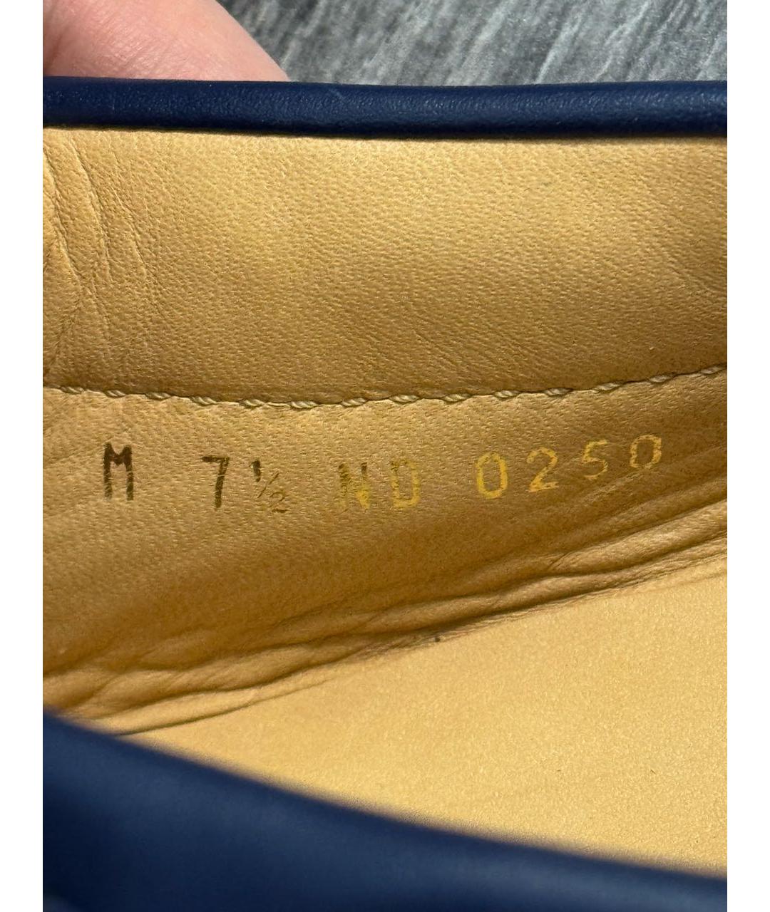 LOUIS VUITTON Синие текстильные мокасины, фото 6