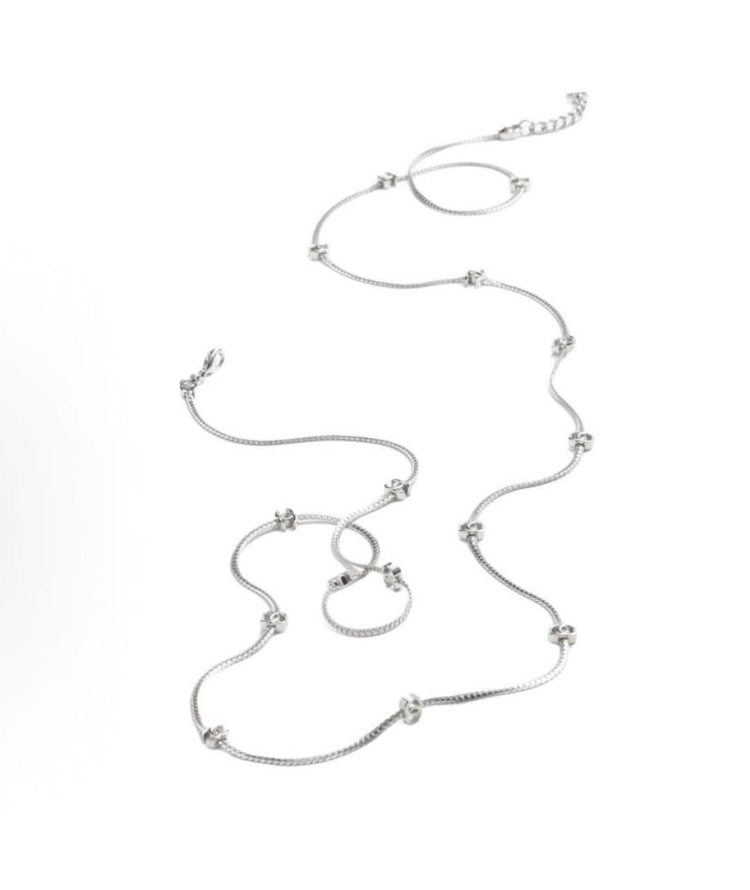 CHANEL Серебряная металлическая цепочка, фото 2