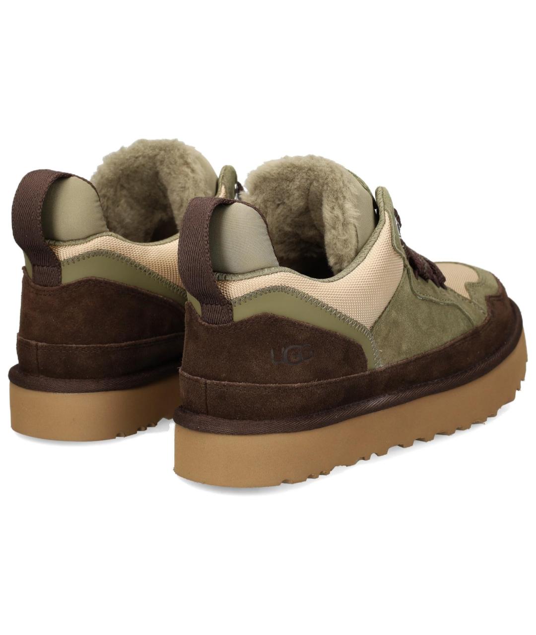 UGG AUSTRALIA Зеленые замшевые низкие кроссовки / кеды, фото 3