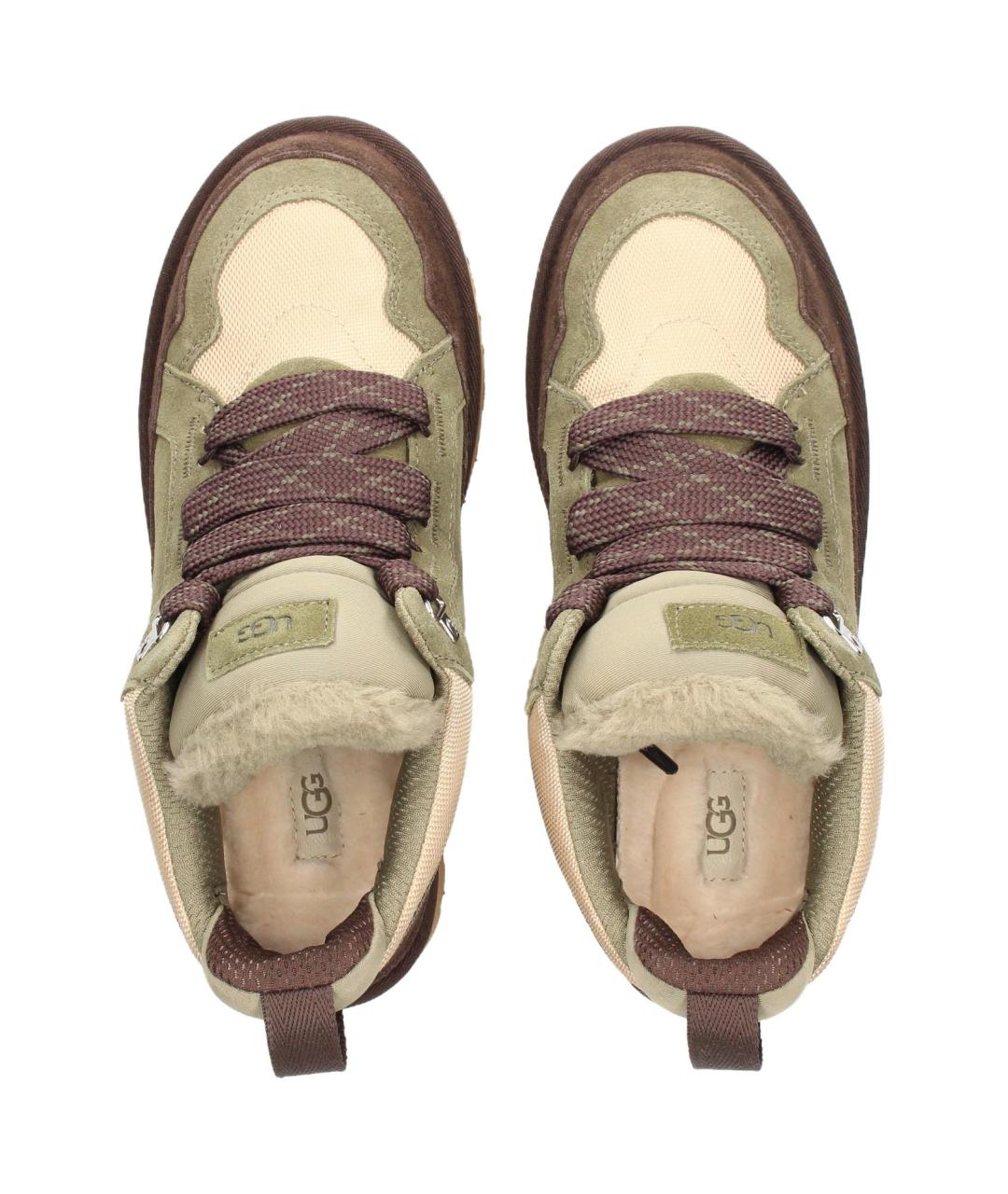 UGG AUSTRALIA Зеленые замшевые низкие кроссовки / кеды, фото 4