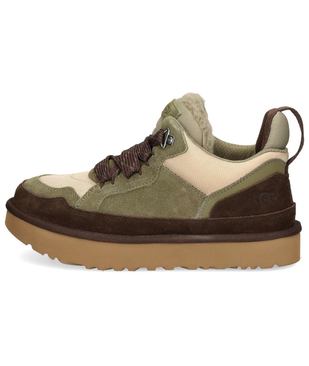 UGG AUSTRALIA Зеленые замшевые низкие кроссовки / кеды, фото 6