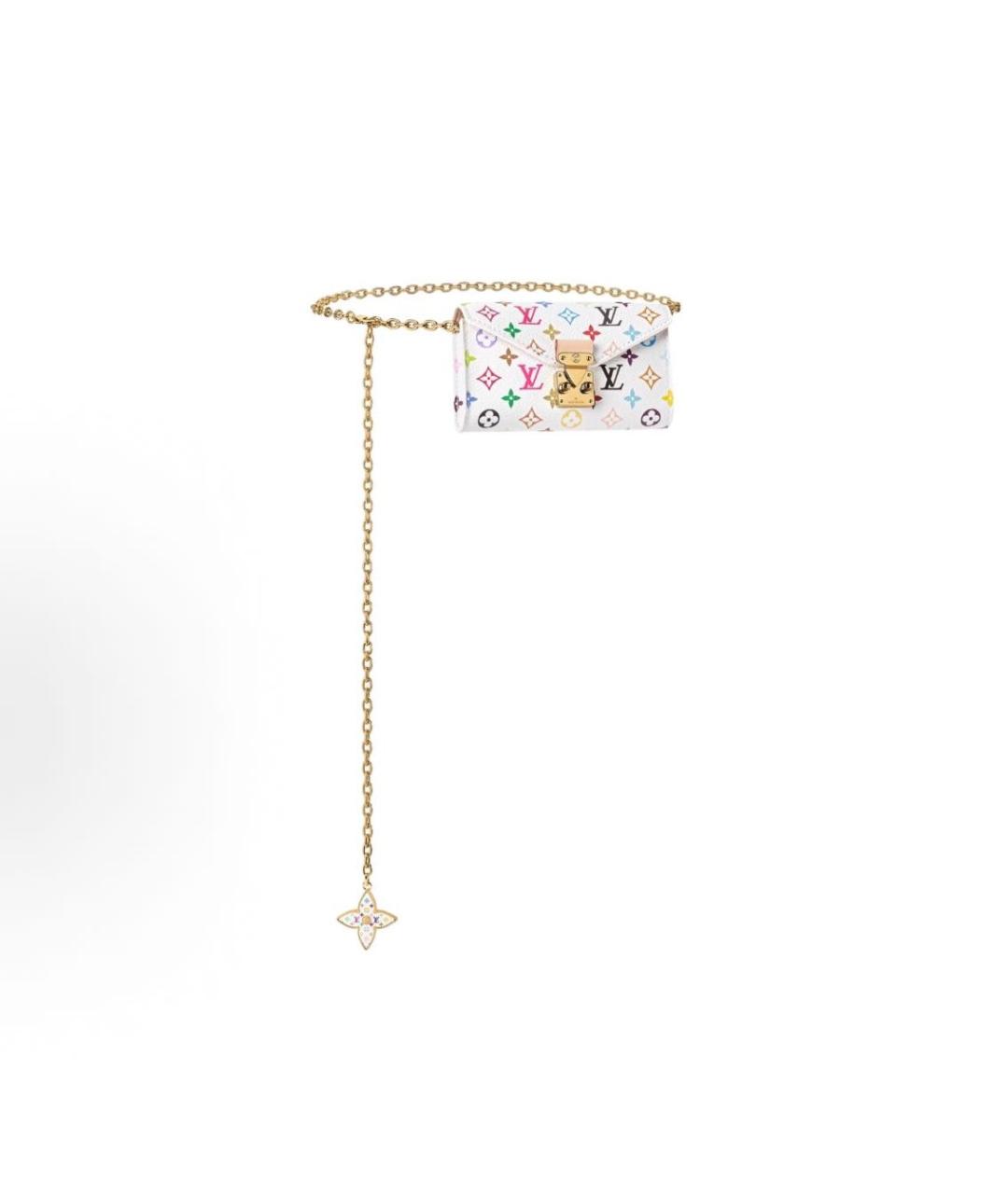 LOUIS VUITTON Белая кожаная сумка через плечо, фото 2