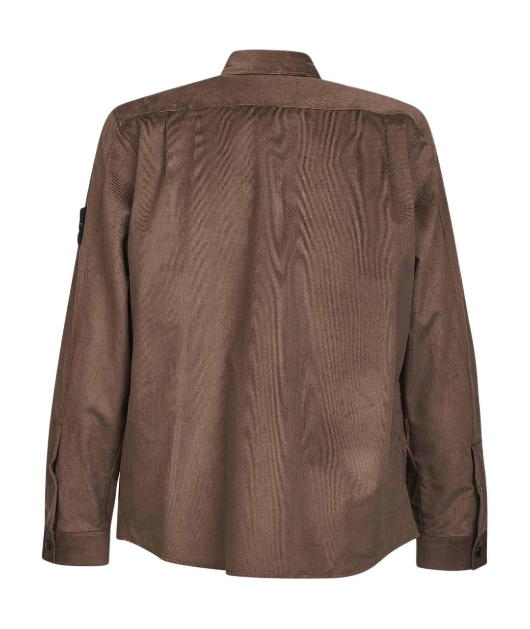 STONE ISLAND Коричневая кэжуал рубашка, фото 2