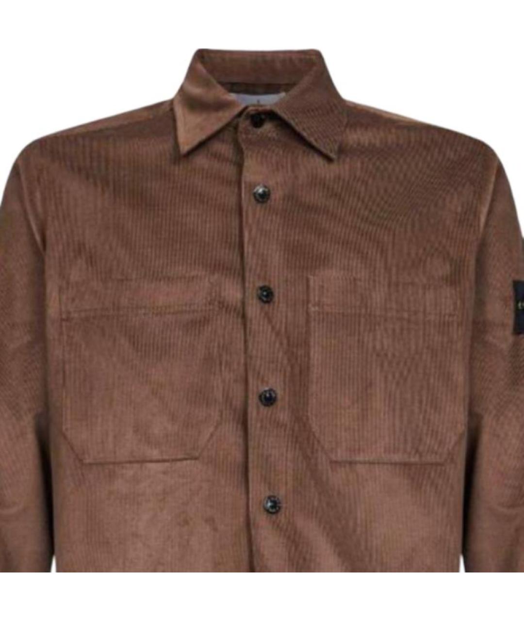 STONE ISLAND Коричневая кэжуал рубашка, фото 5